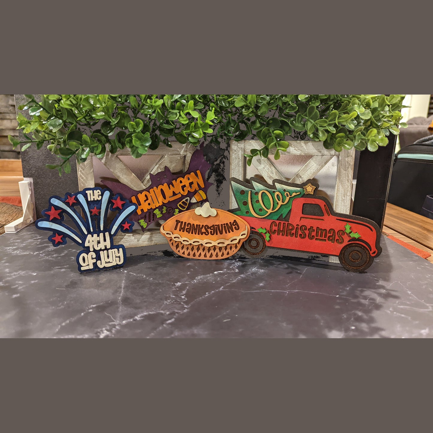 Seasonal Door and Desk Decor