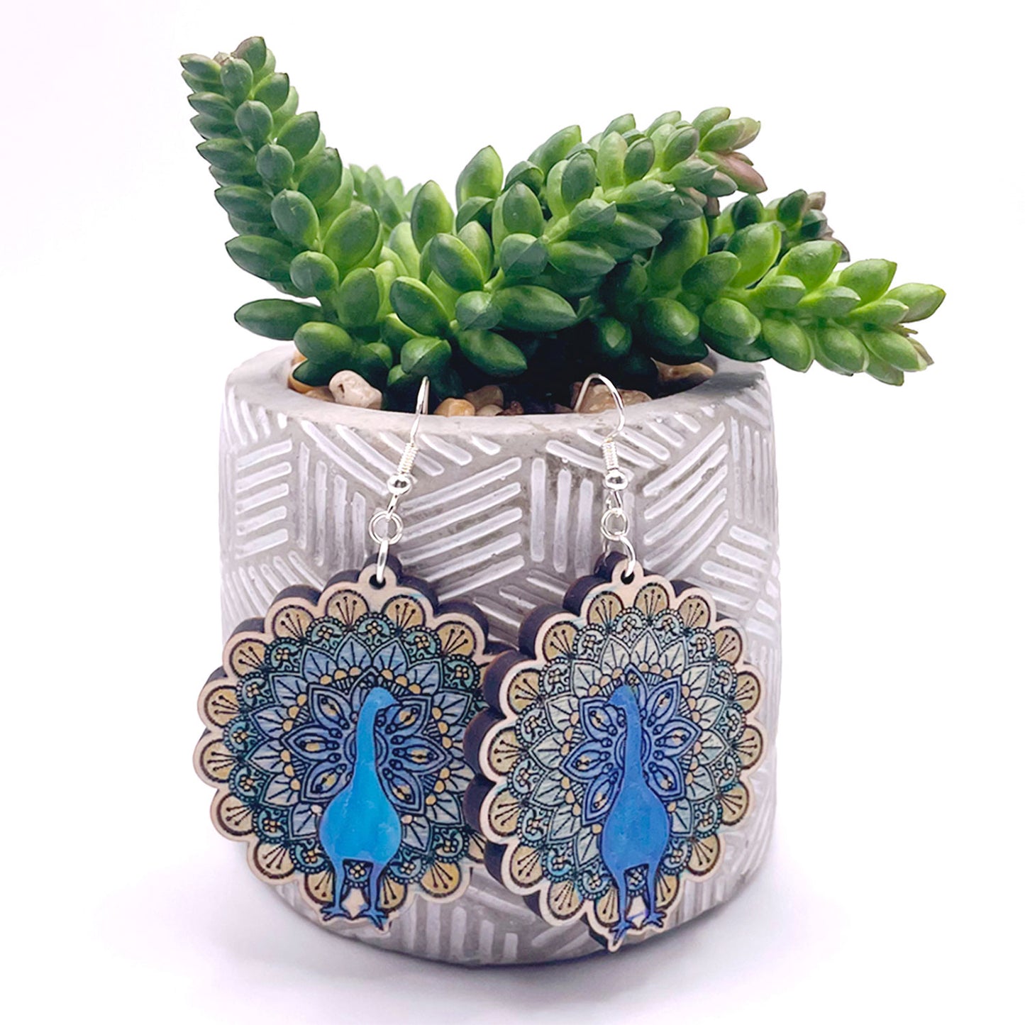 Peacock Dangle Earrings