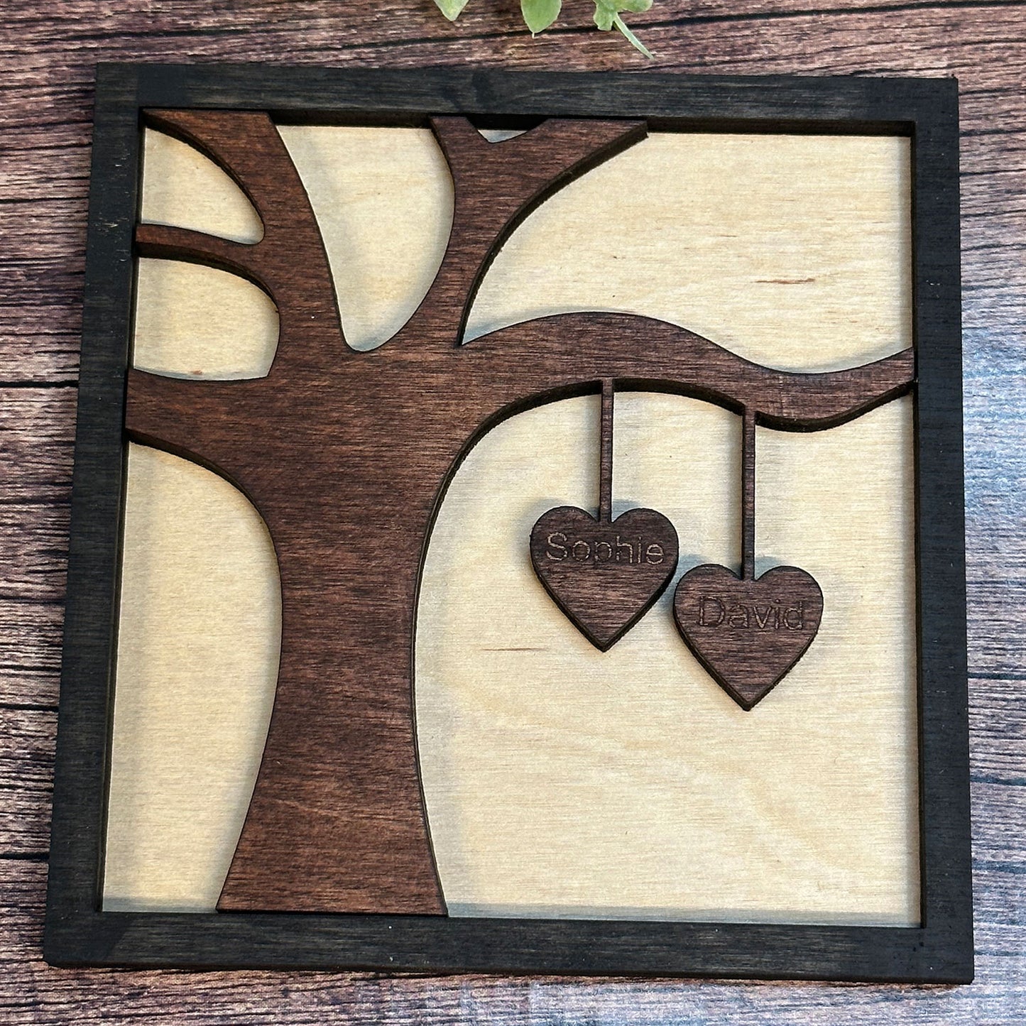 Heart Tree Wall Sign - Personalized Valentine's Day Decor