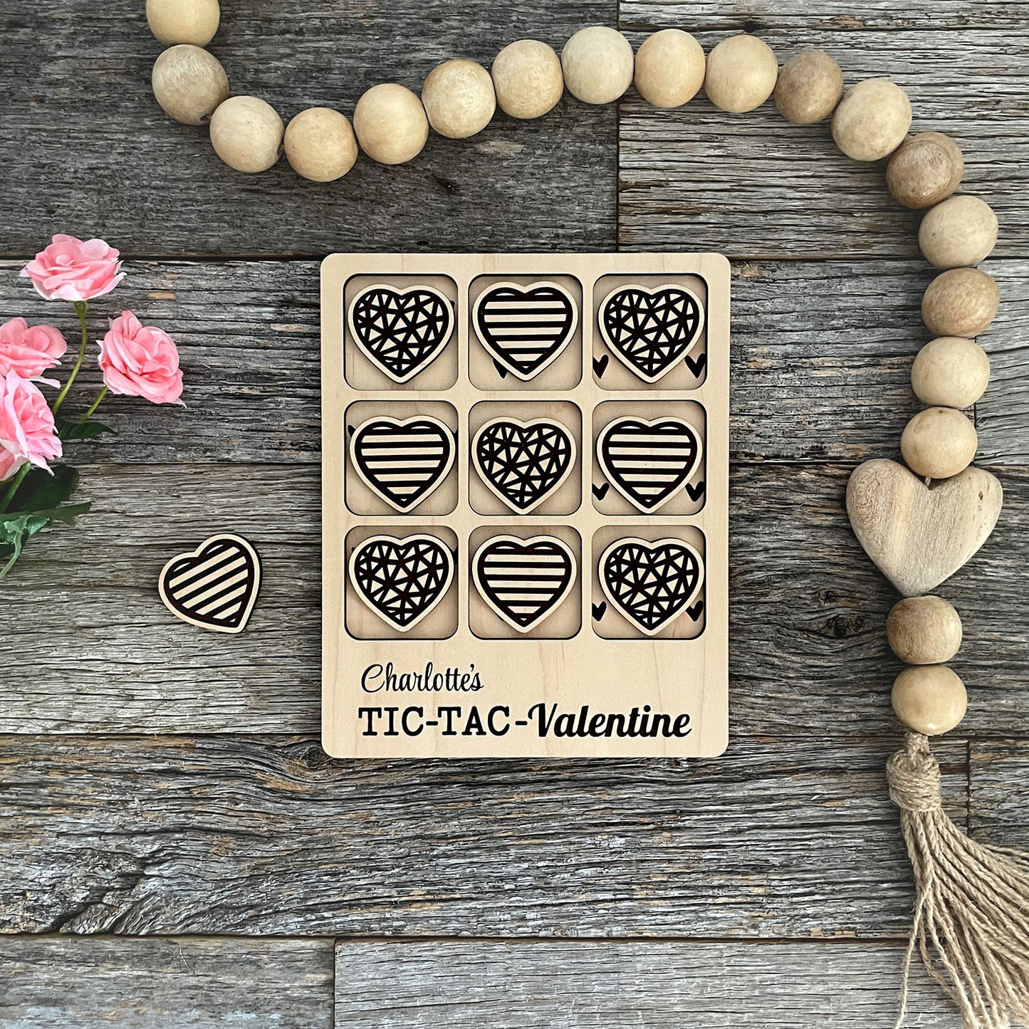 Personalized Valentine's Tic Tac Toe