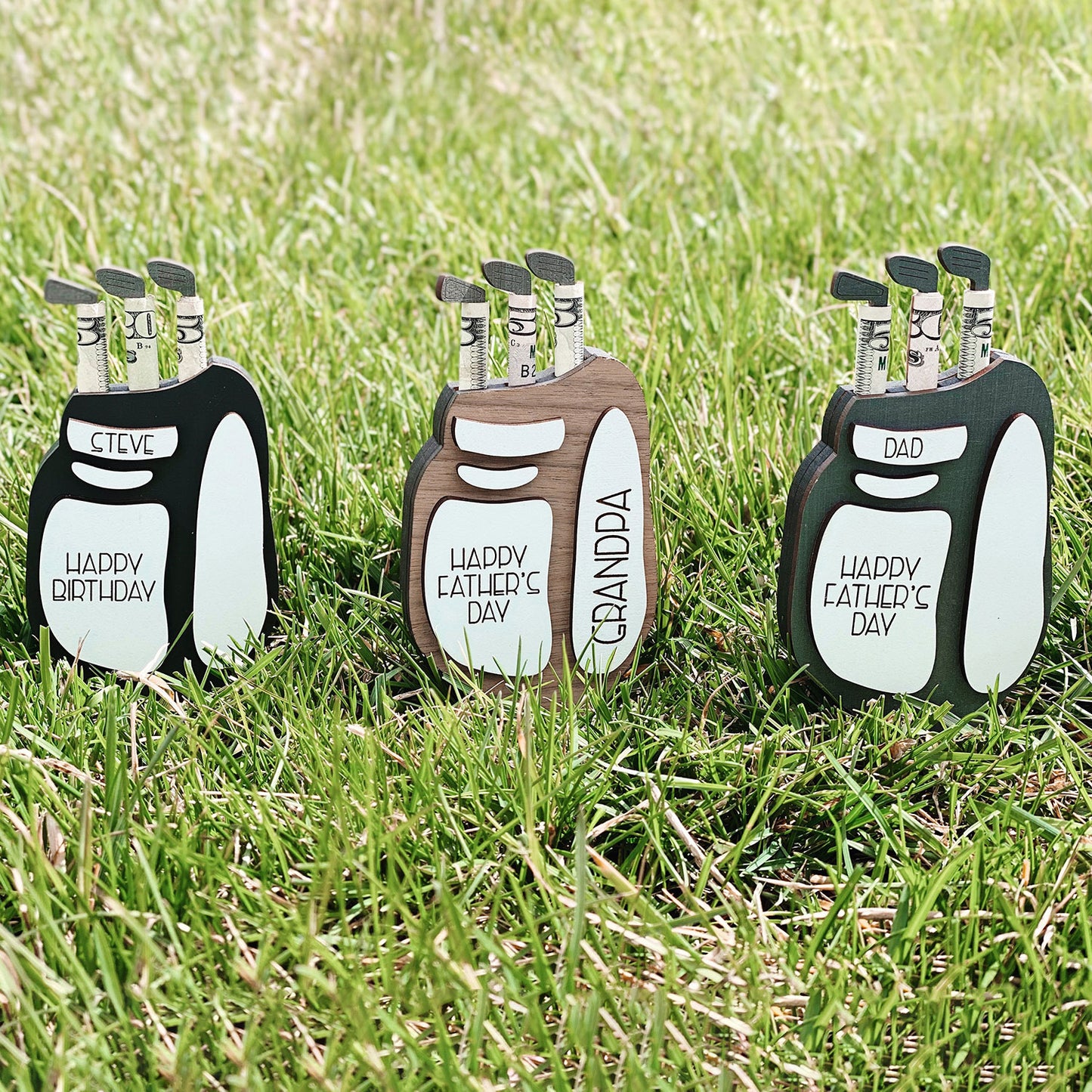 Personalized Father's Day Gift - Golf Bag Money Holder - Birthday Golf Bag Money Holder
