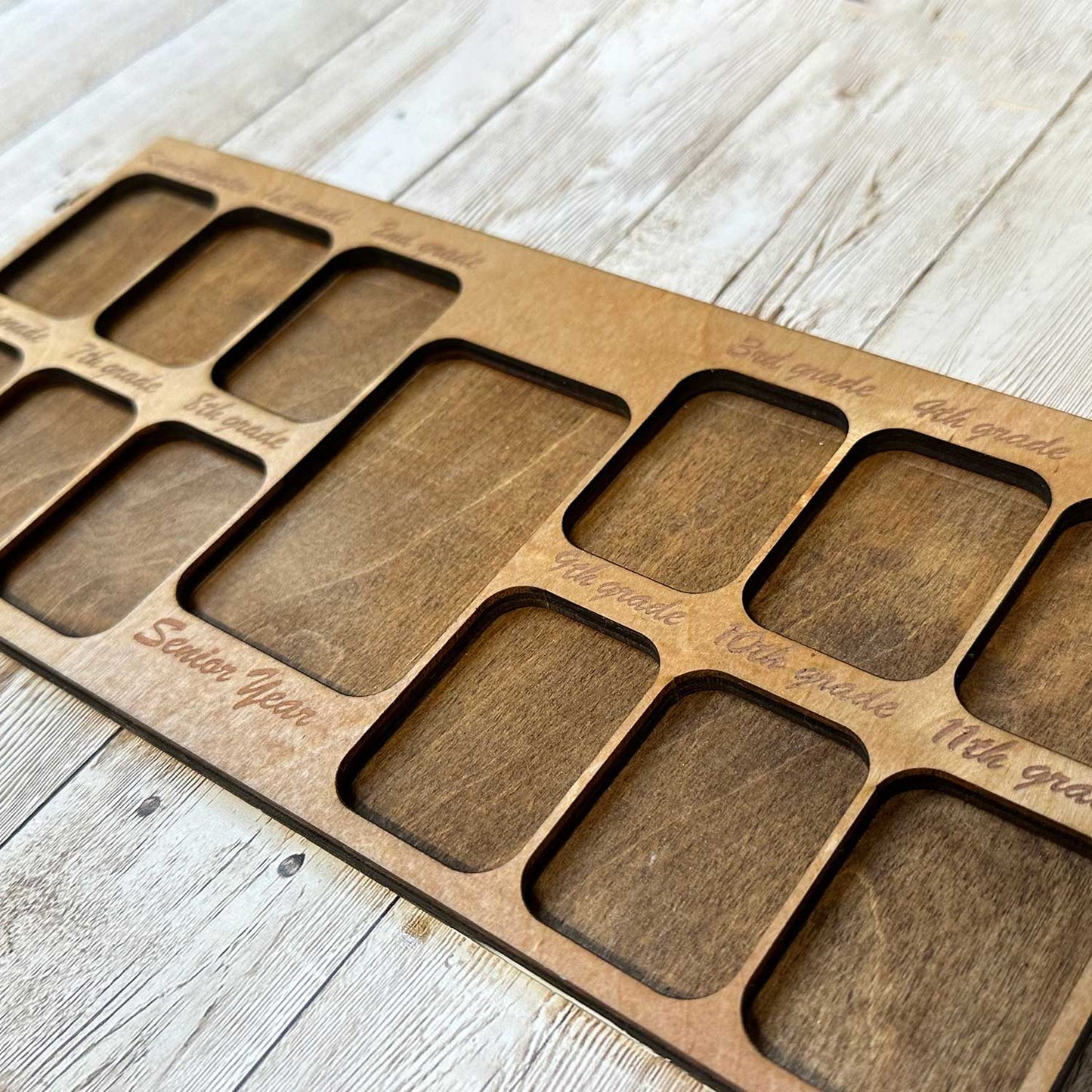 Personalized Student Yearly Photos - K-12 Wood Photo Frame