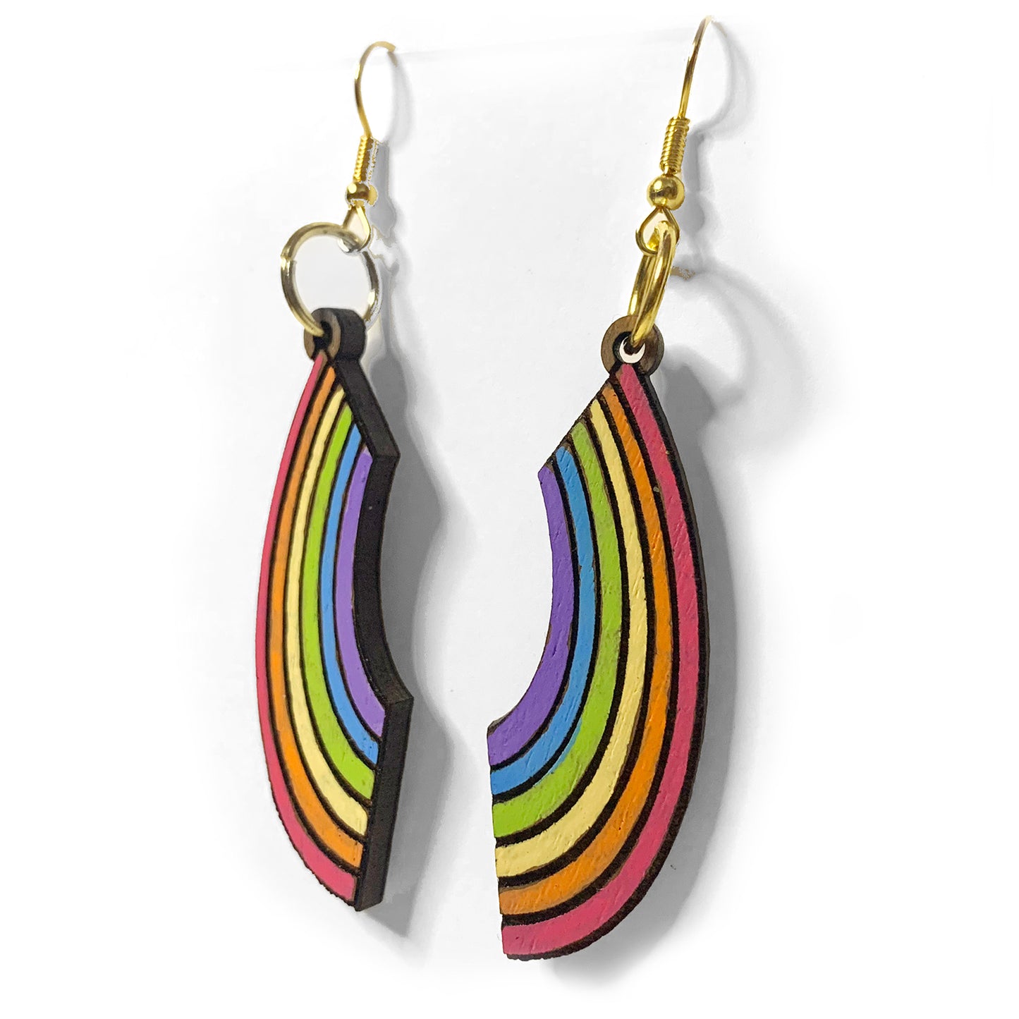 Rainbow Dangle Statement Earrings
