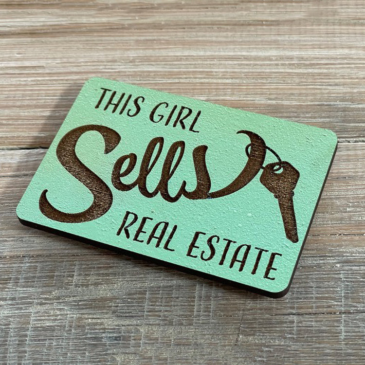 Realtor Saying Magnet - "This Girl Sells Real Estate"