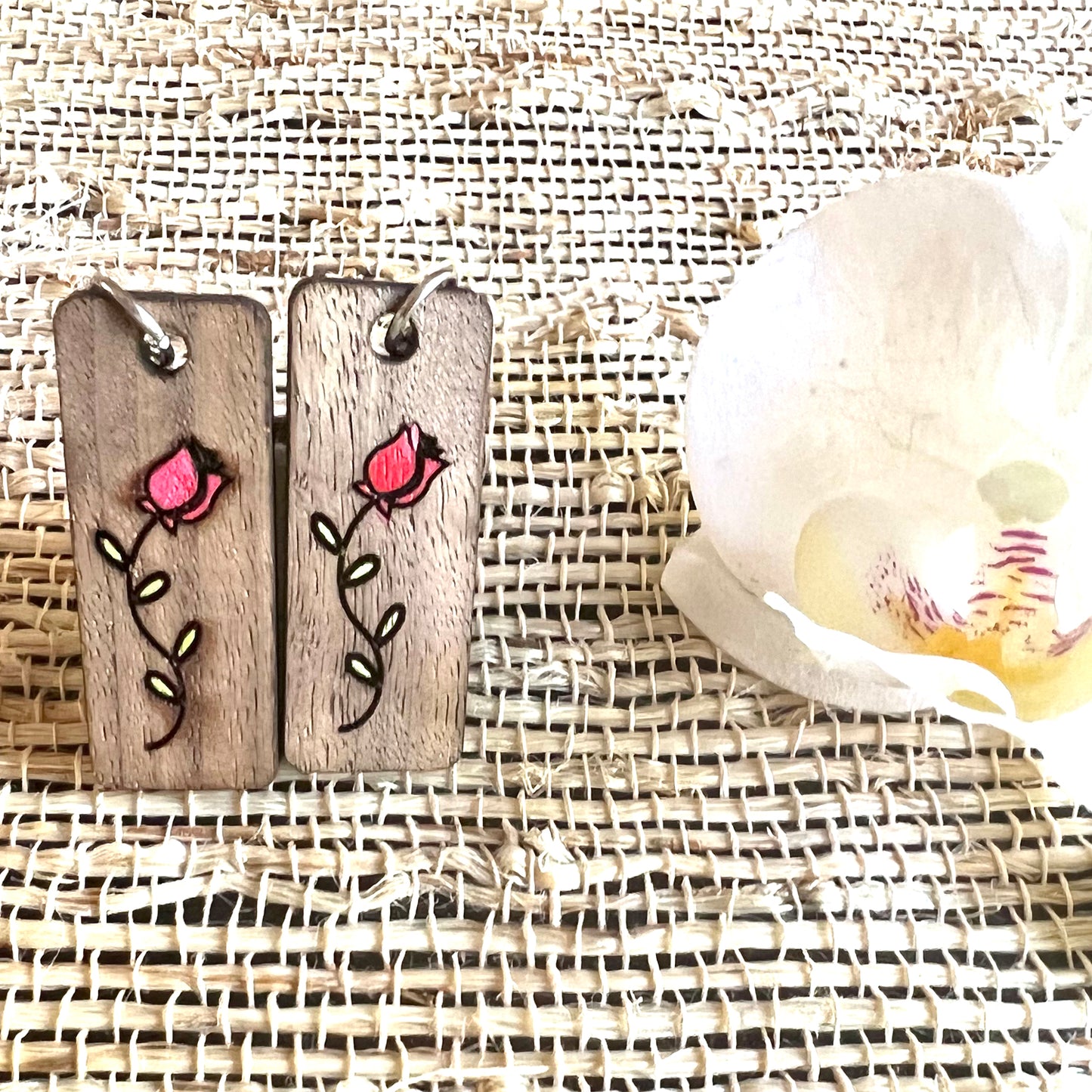 Rose Flower Earrings