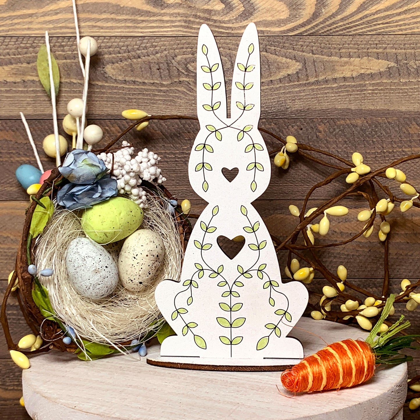 Rustic Free-Standing Bunny Decor