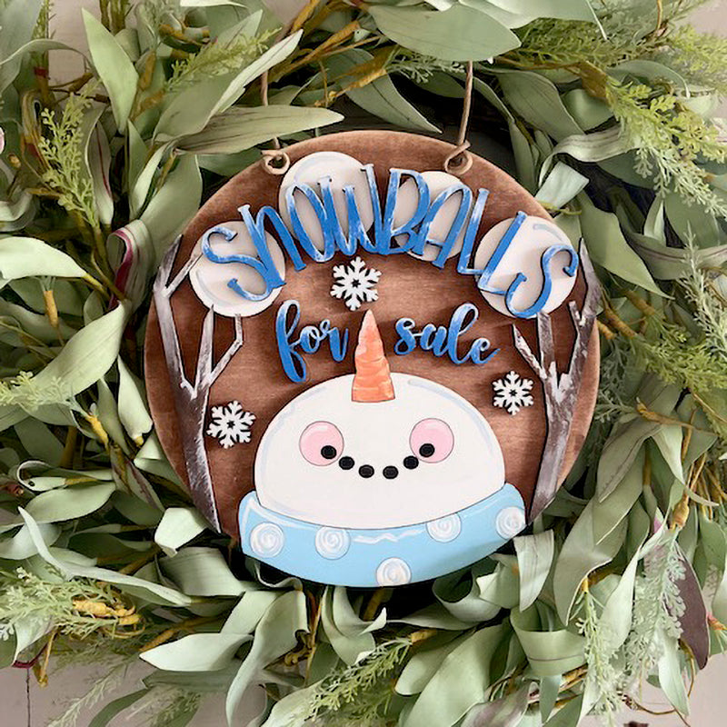 Snowballs for Sale Snowman Sign