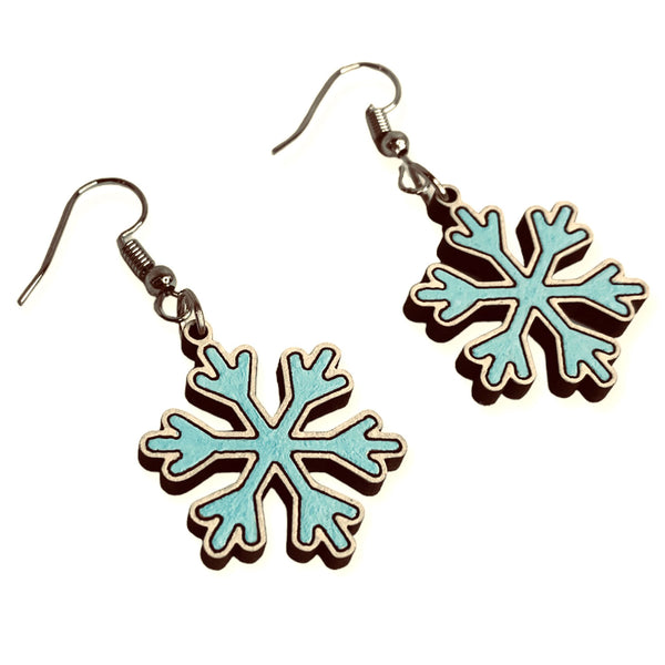 Snowflake Ice Winter Frozen Dangle Earrings (Set of 2) – Glowforge