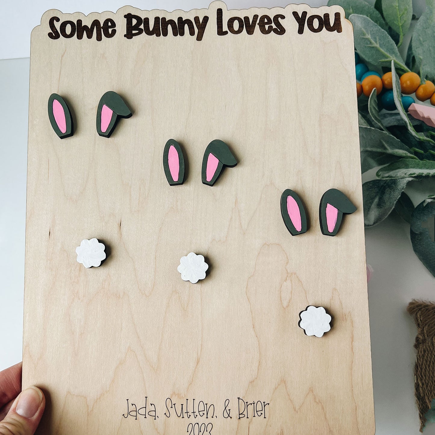 Some Bunny Loves You Footprint Keepsake (Set of 2)