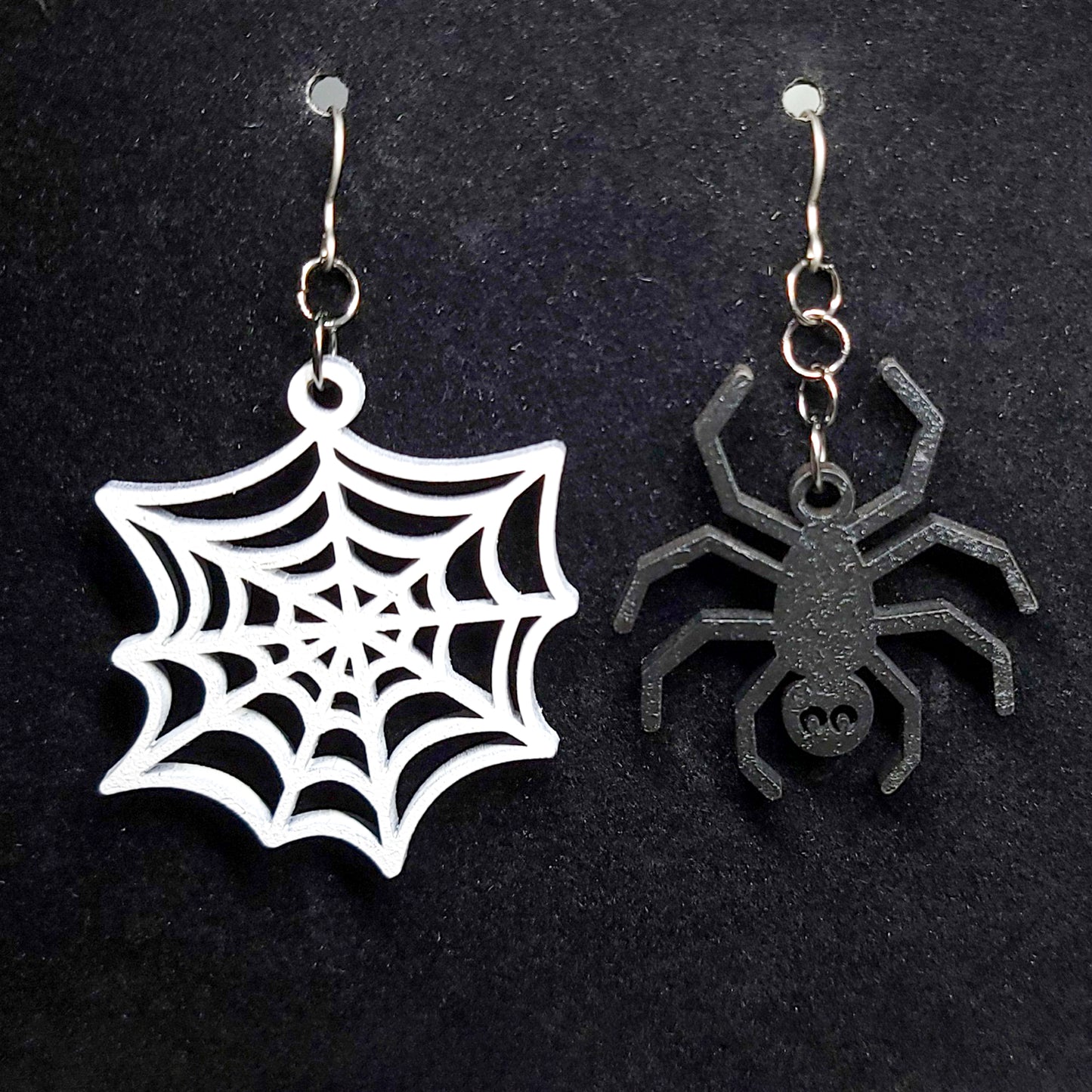 Spider and Web Earrings
