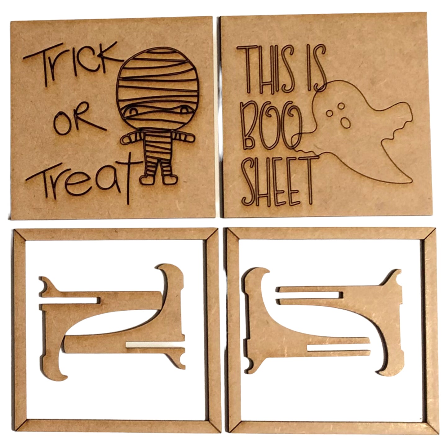 Spooky Cute Halloween Tier Tray Pictures (Set of 4)
