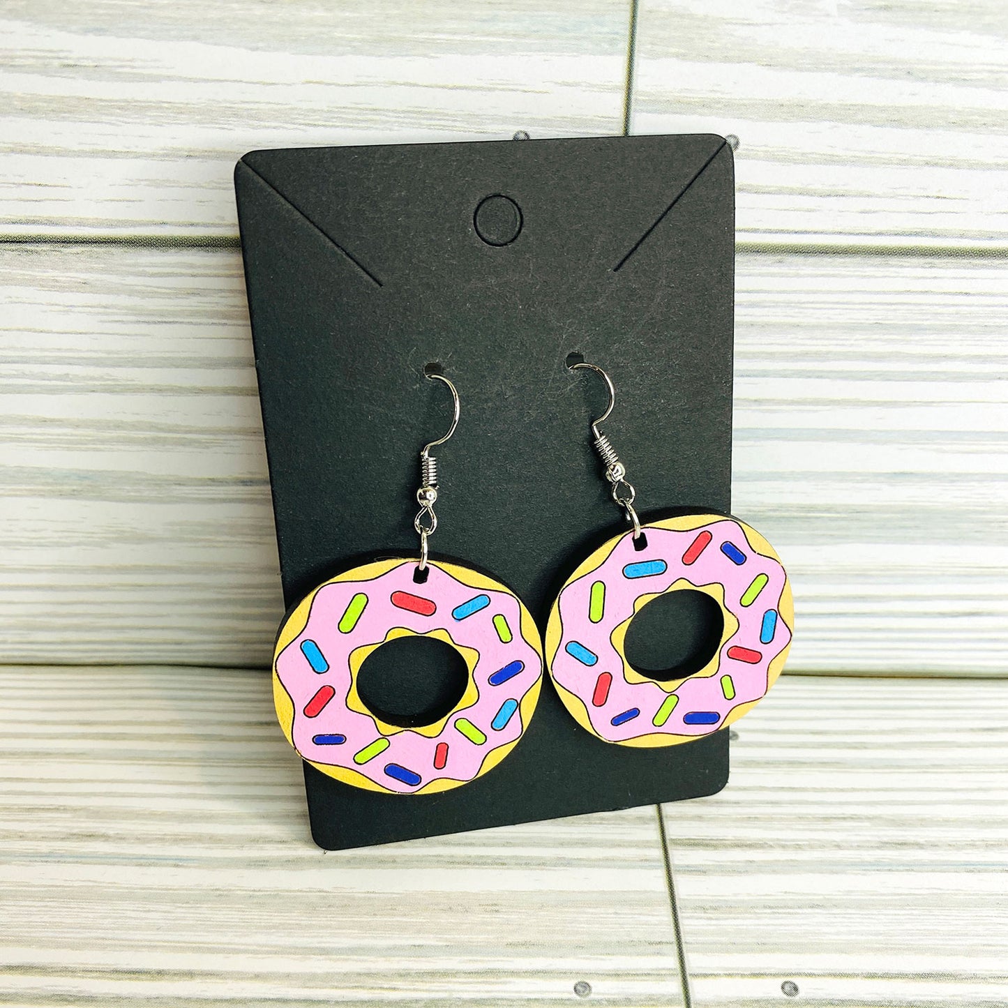 Sprinkle Donut Dessert Dangle Earrings