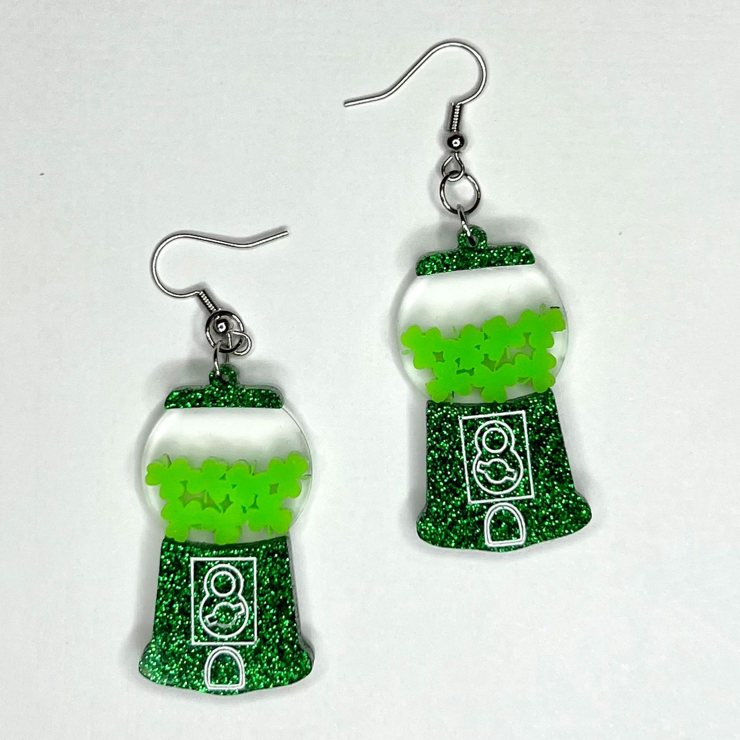 St. Patrick's Day Gum Ball Machine Earrings
