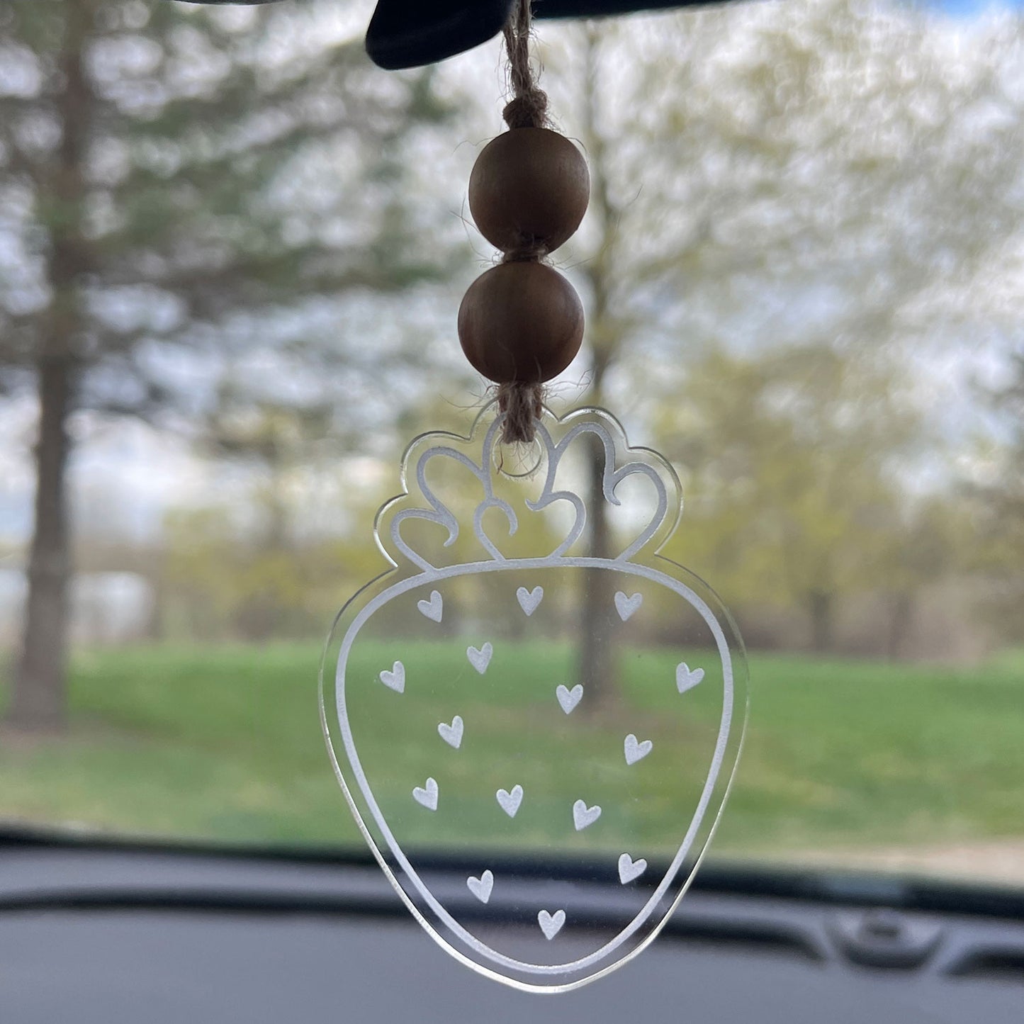 Strawberry Car Hanger - Strawberry Fruit Rearview Mirror Hanger