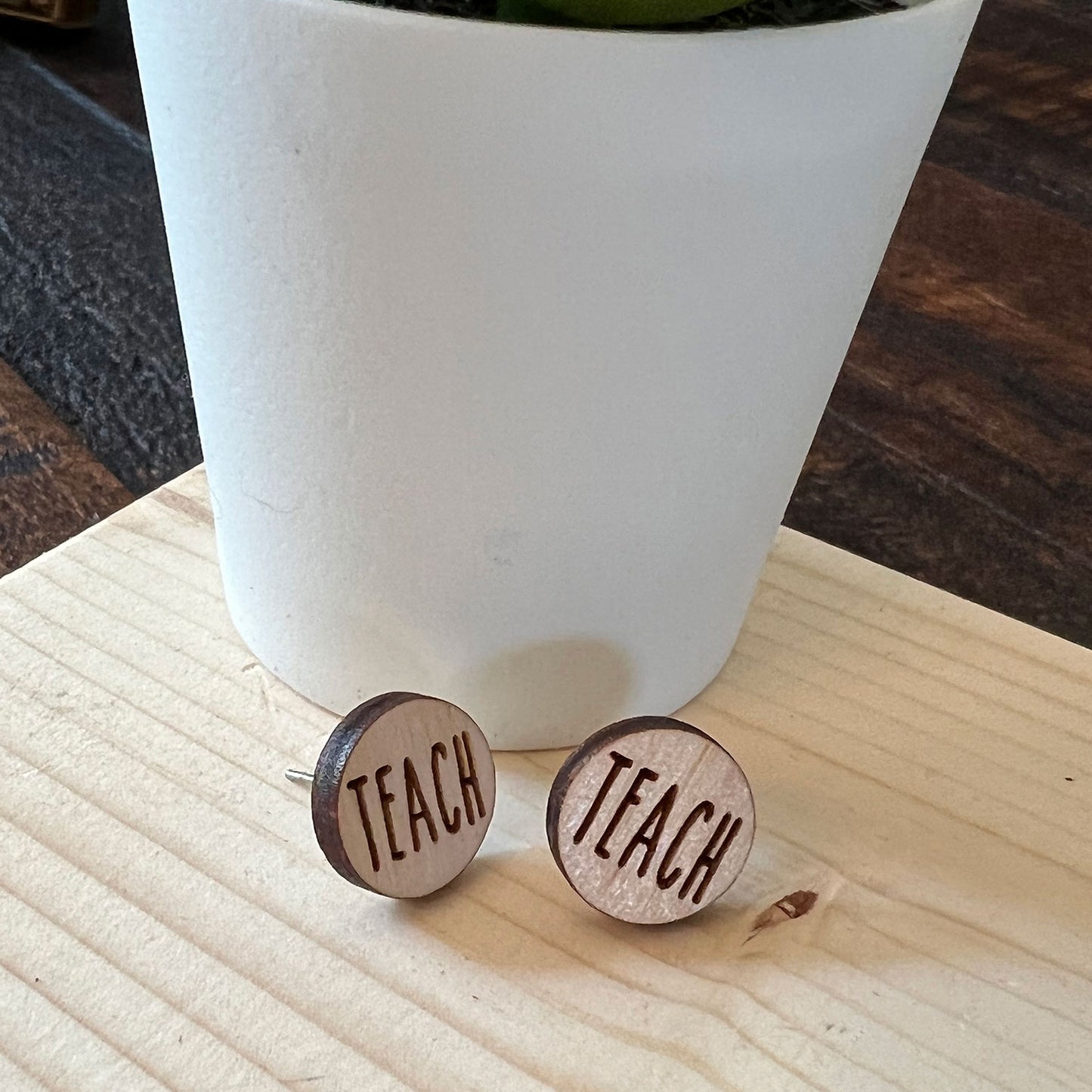 Teach Dangles and Stud Earrings - Teacher Earrings (Set of 2)