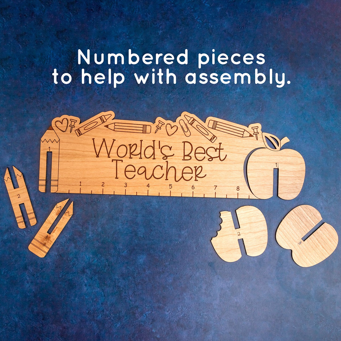 Teacher Themed Freestanding Decorative Sign Version 1