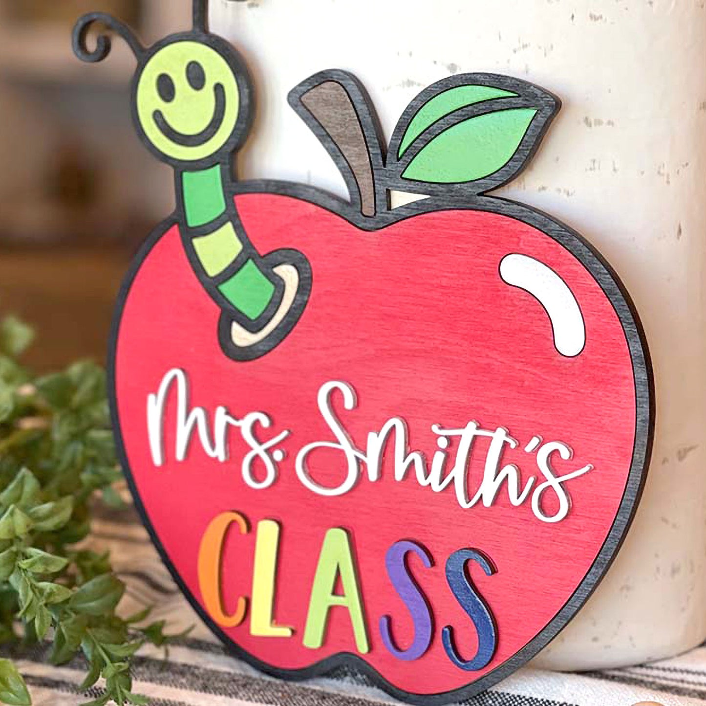 Teacher's Apple With Worm Sign