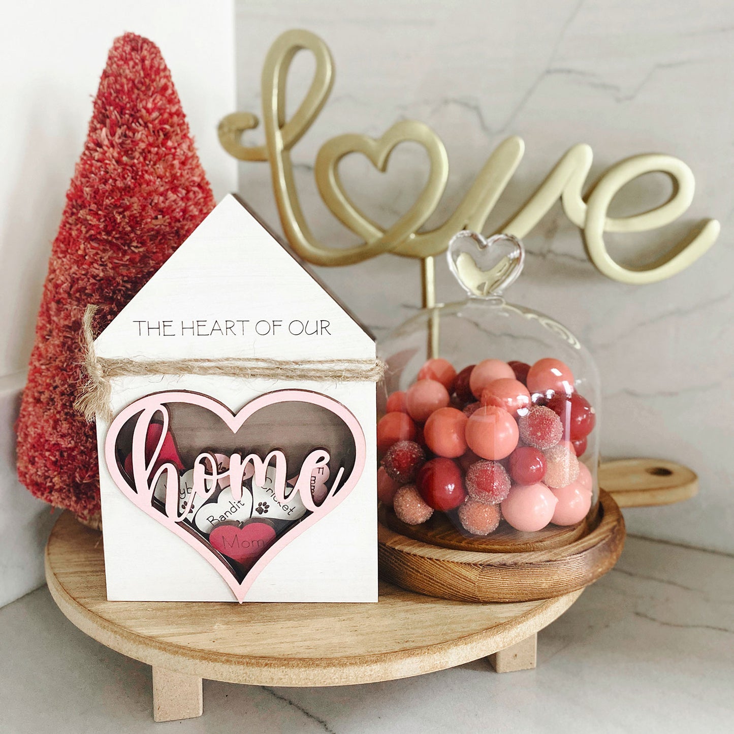 The Heart of our Home Personalized Valentines Home Decor