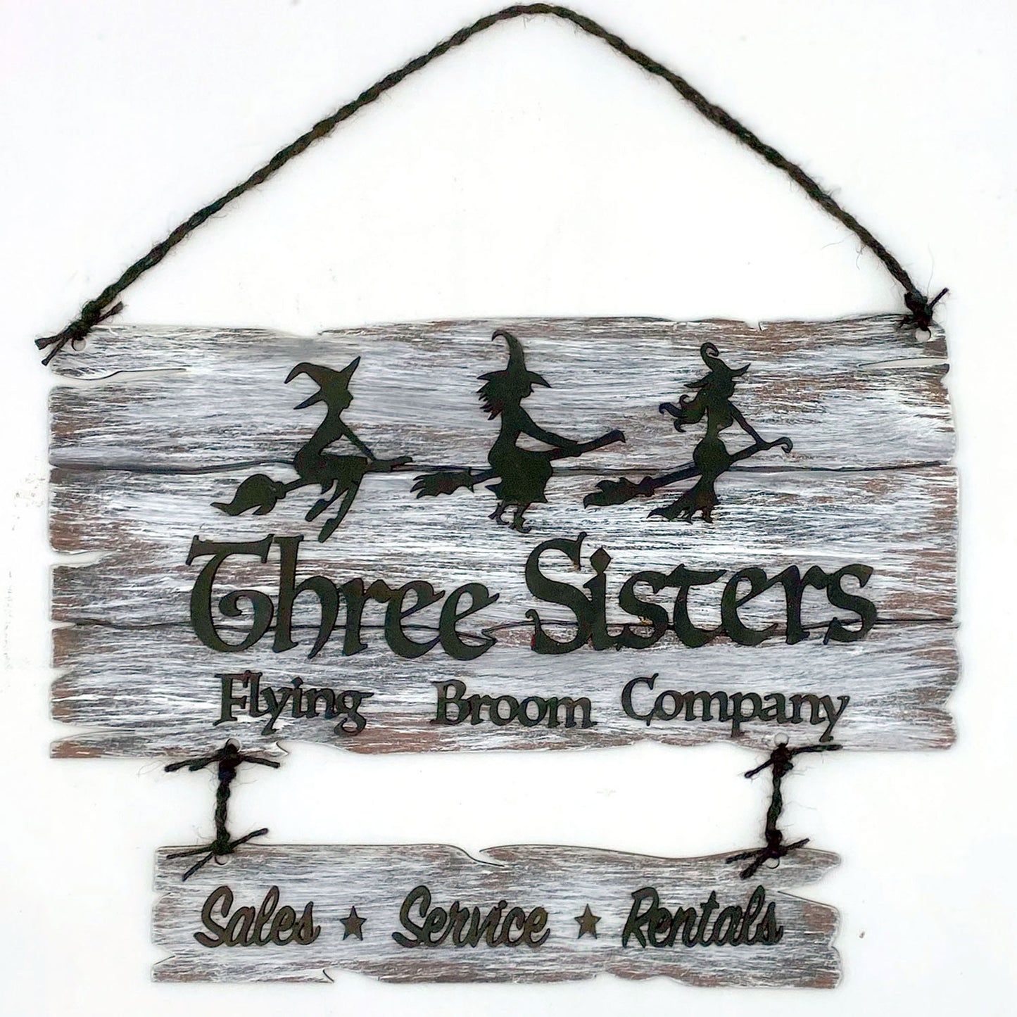 Three Sister Broom Co. Sign