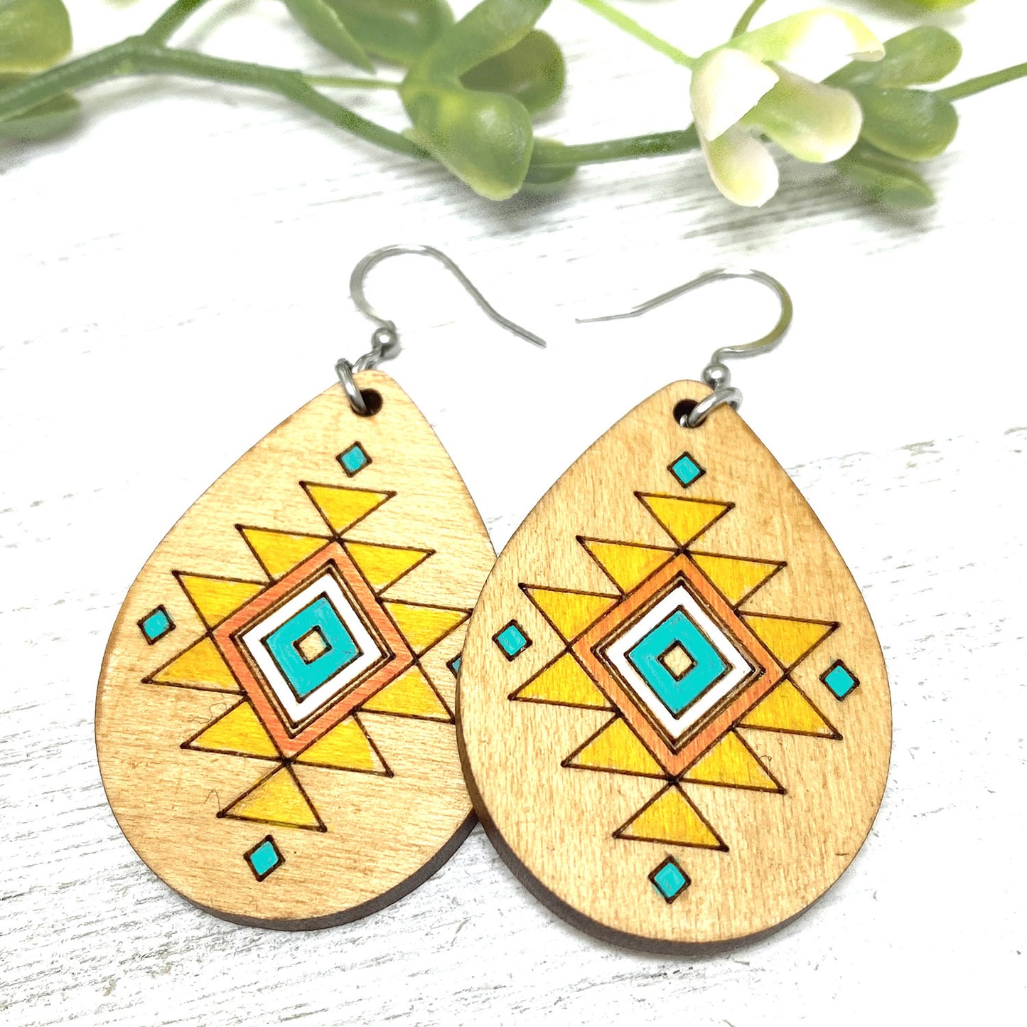Tribal Teardrop Earrings