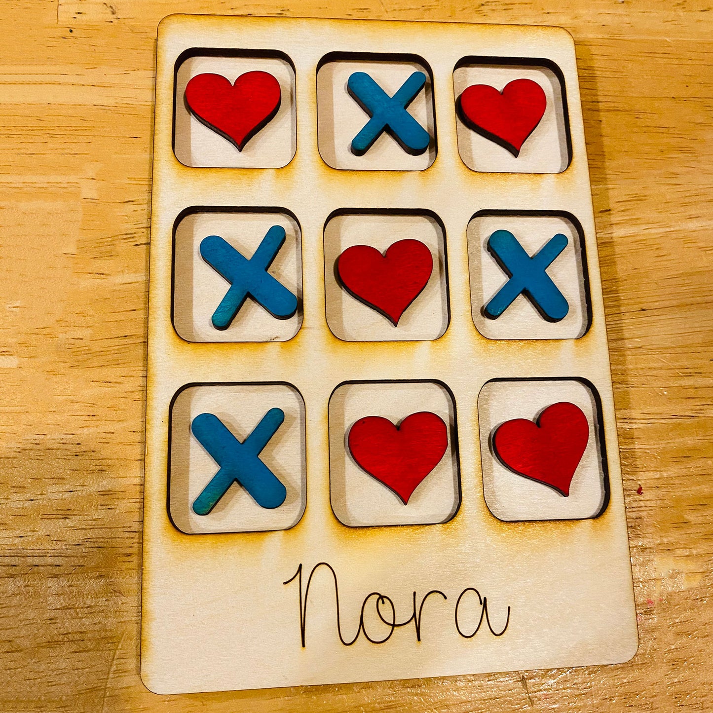 Valentine's Heart xoxo Love Holiday Tic Tac Toe Game
