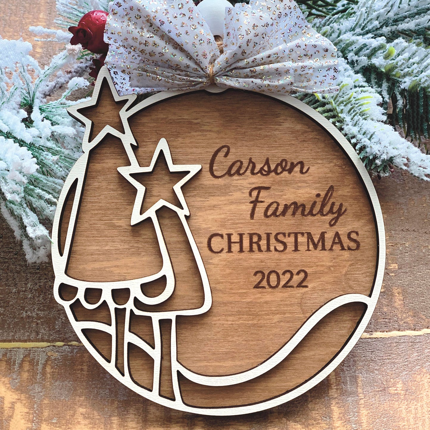 Whimsical Tree Christmas Ornament, Gift Tag, Ready For Your Personalization!