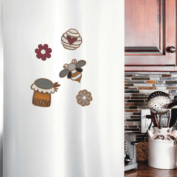 Whimsical Bee Magnet Collection (Set of 4) – Glowforge Shop