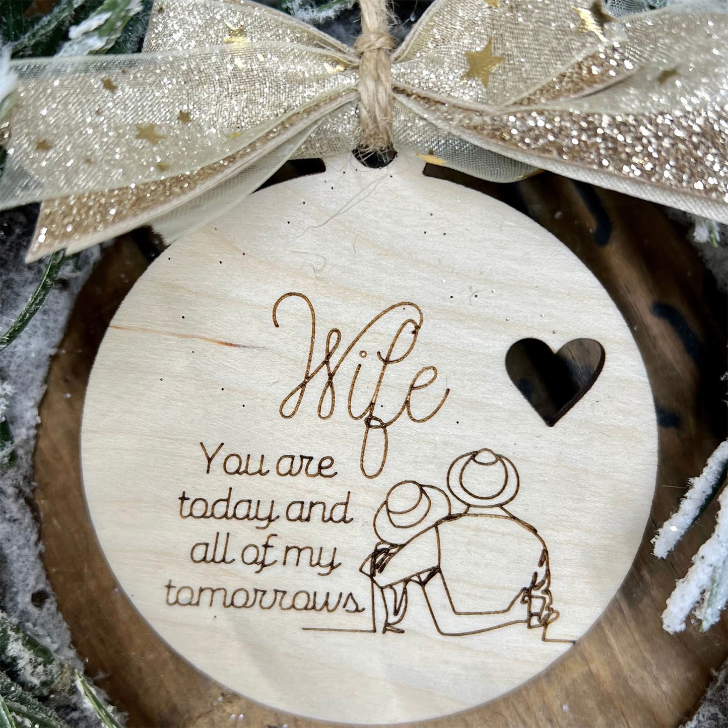 Wife Christmas Ornament Easy Score and Cut Gift