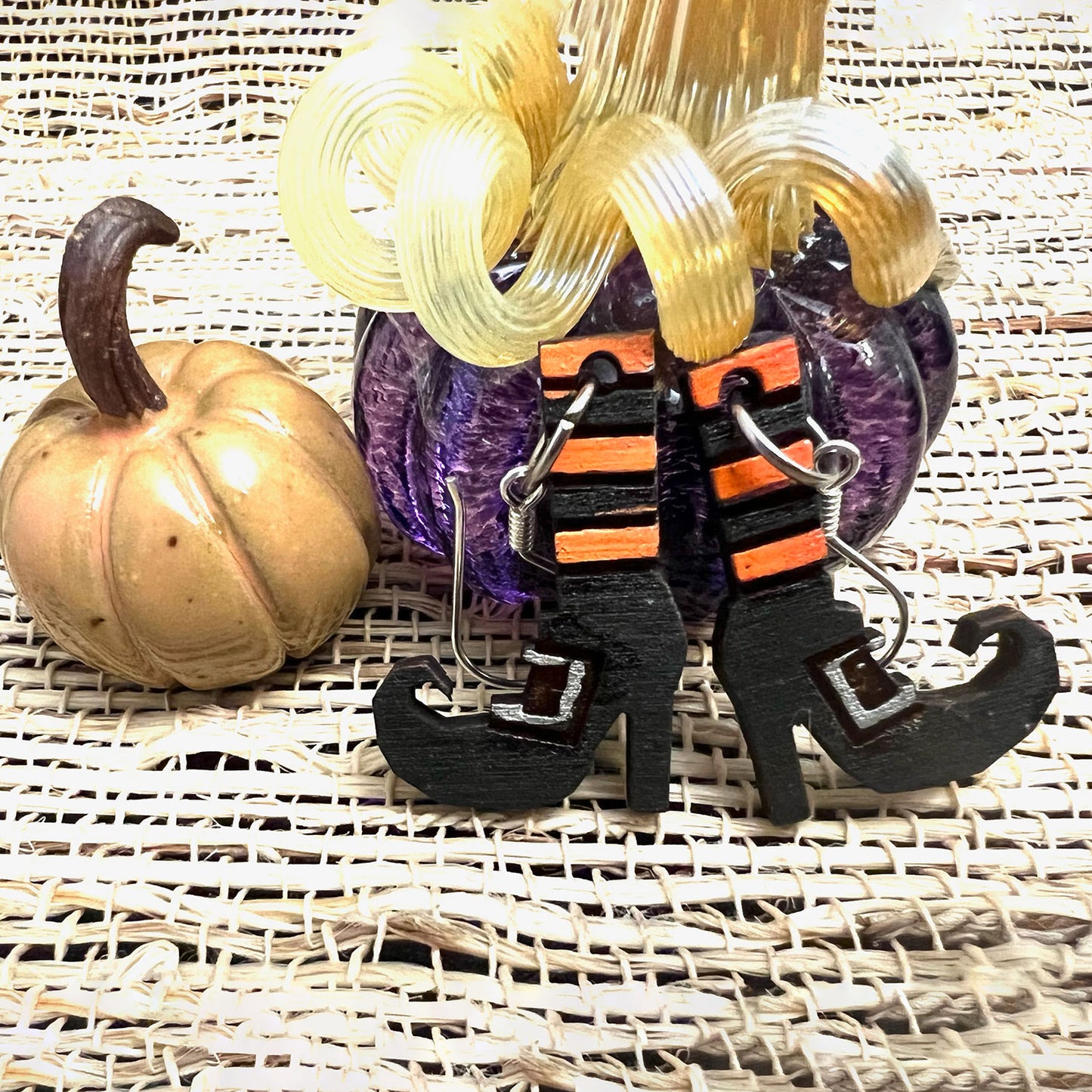 Witch Boots And Socks Earrings