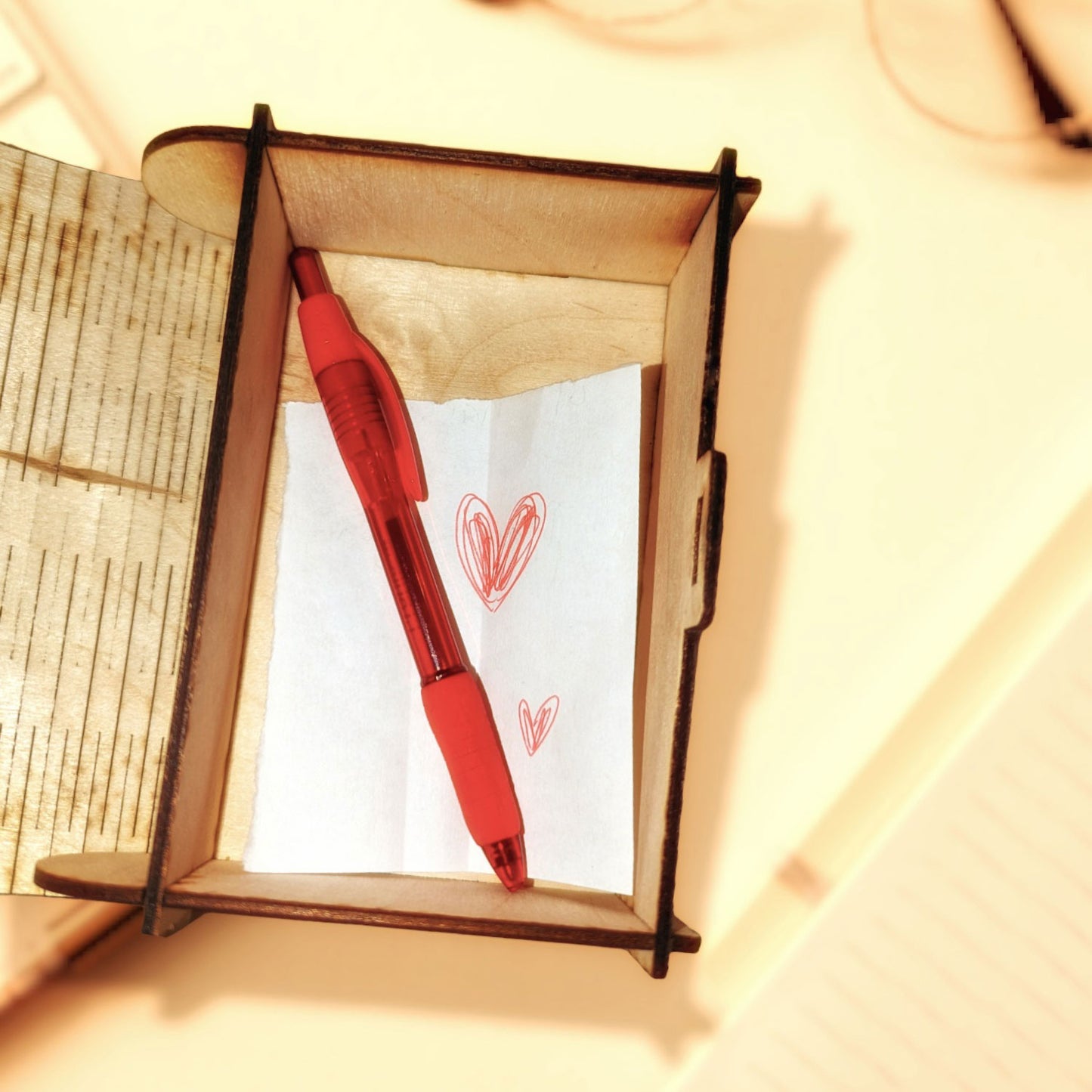 Witchy Valentine's Day Lunar Love Note Gift Box With Moon Heart Latch