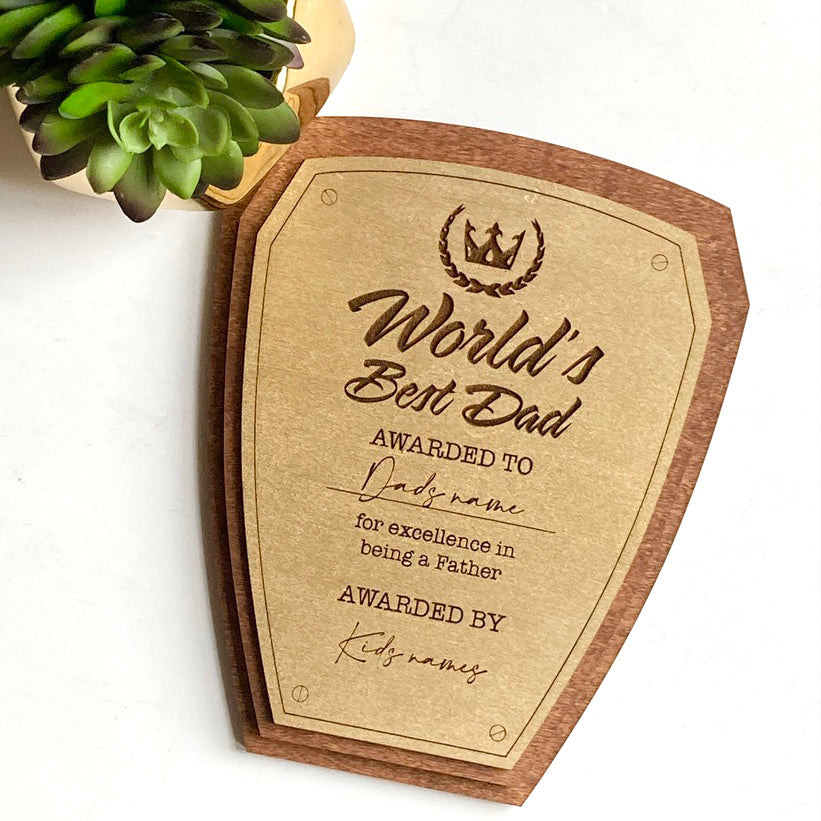 World's Best Dad Plaque Award