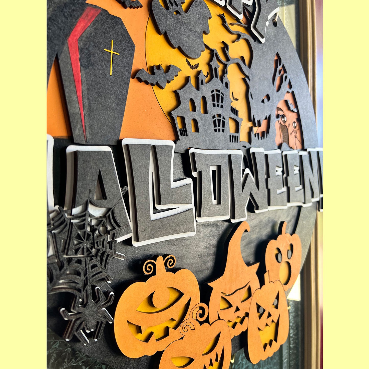 XL Layered Halloween Door Hanger