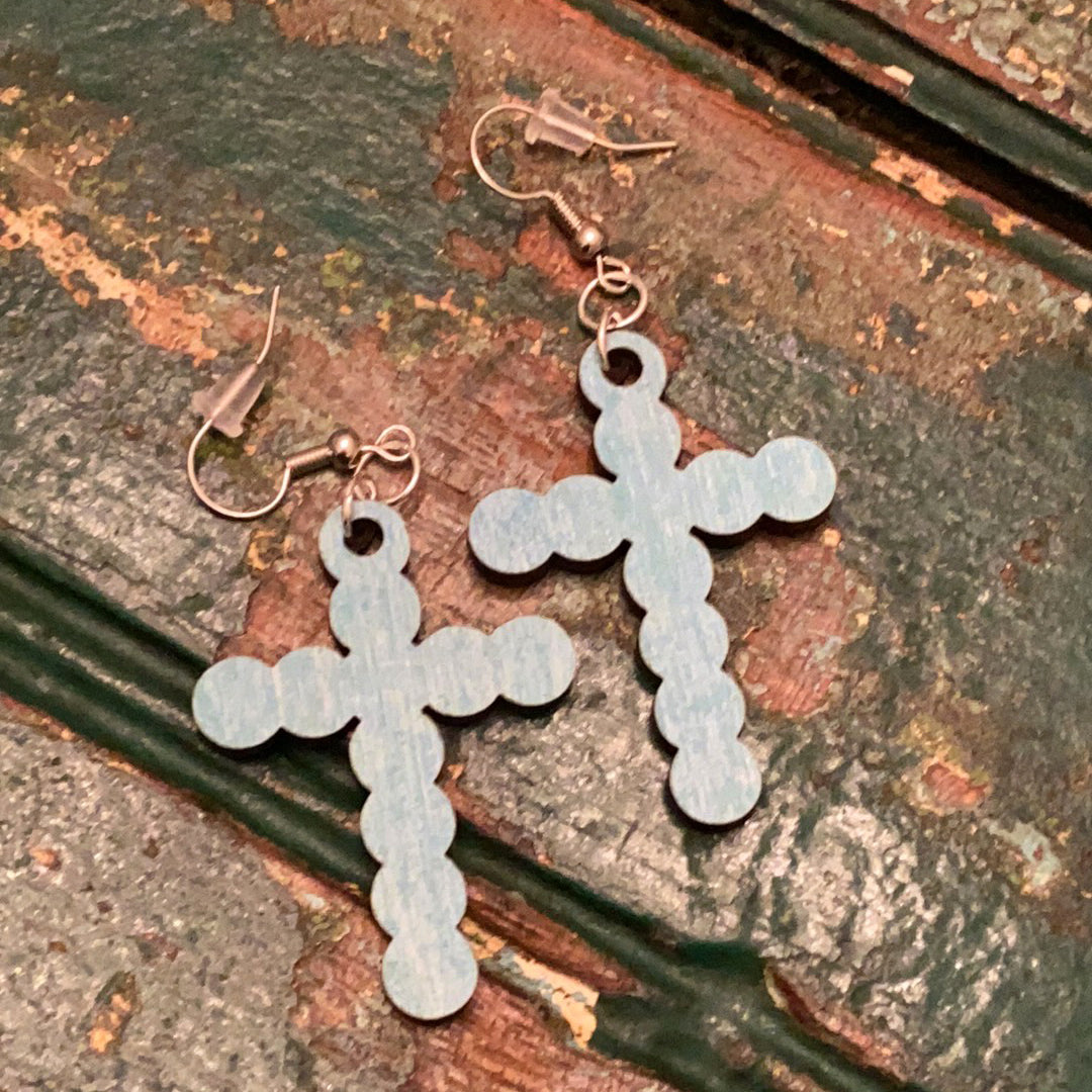 Bubble Cross Earrings