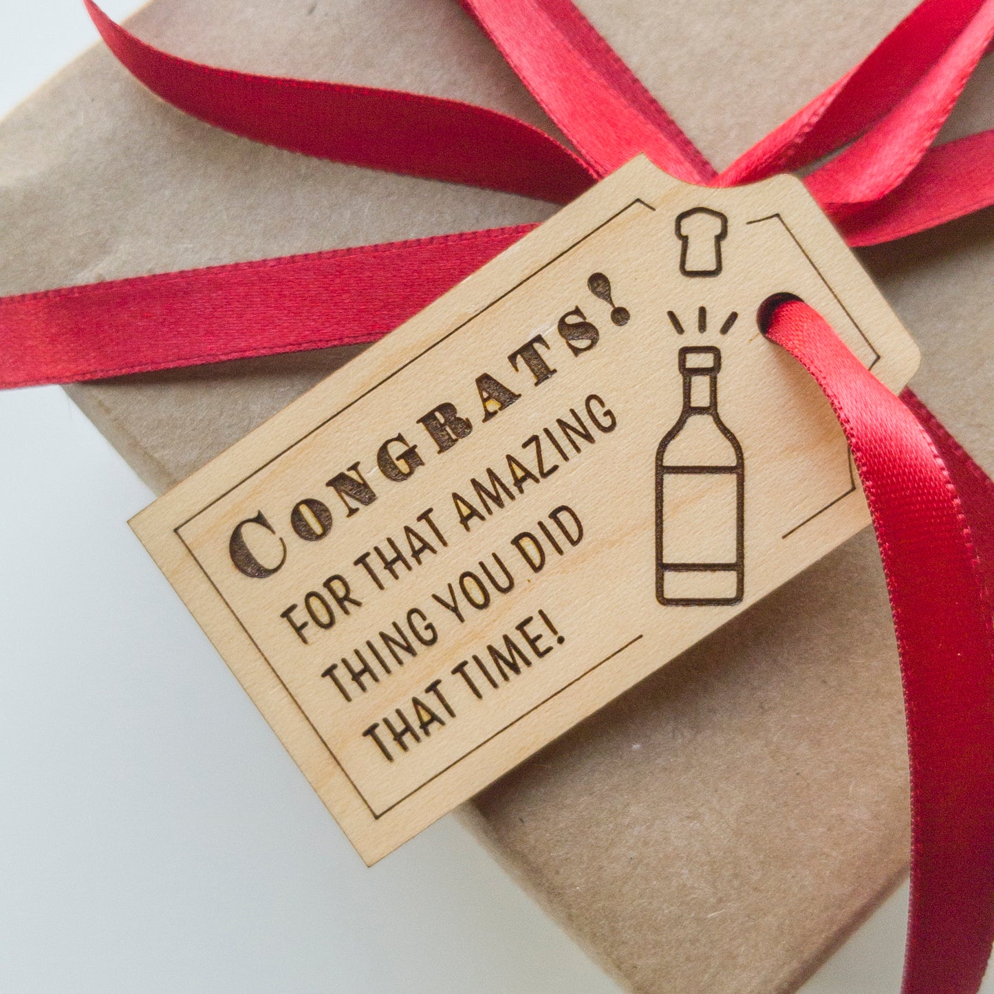 "Congrats" Champagne Gift Tag - Glowforge