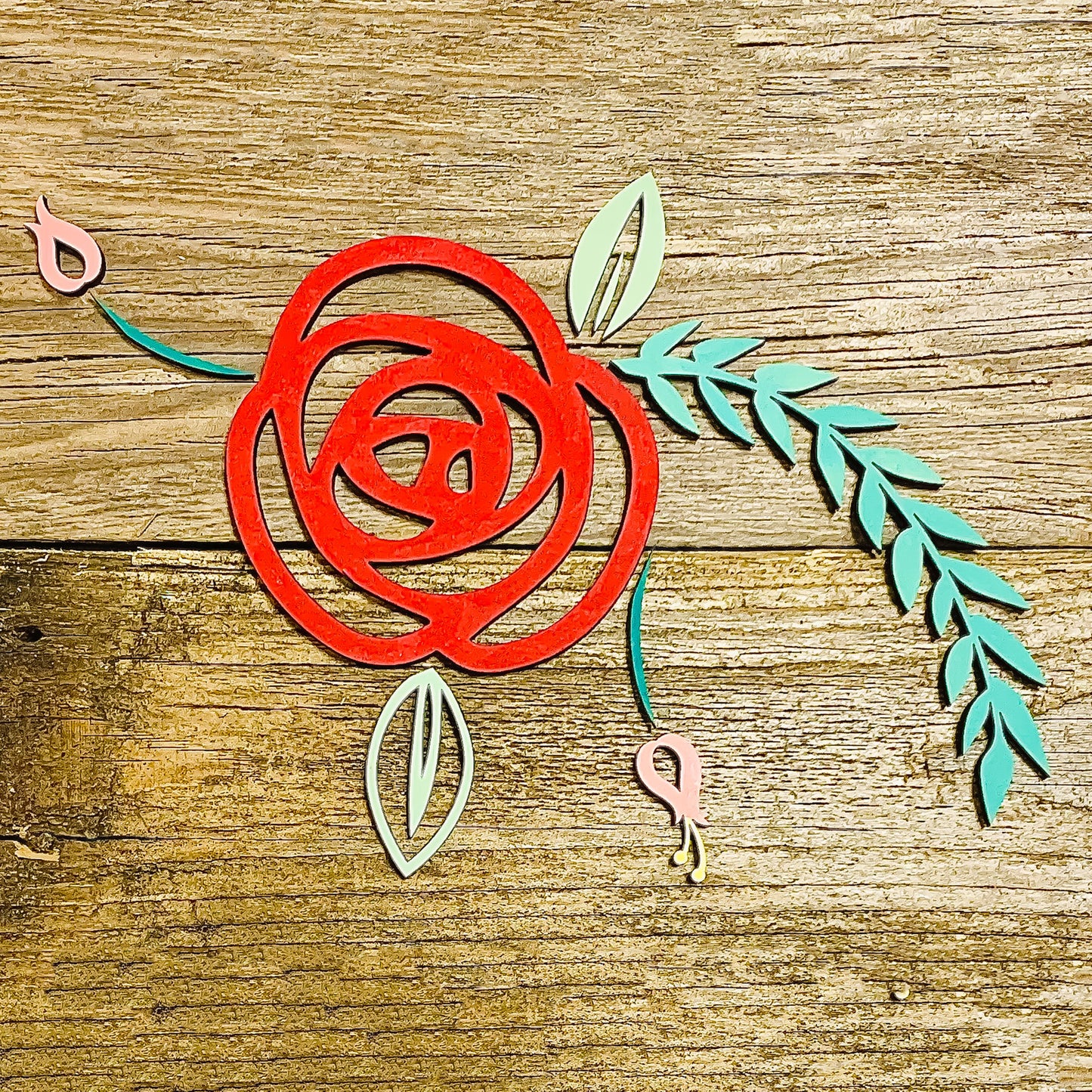 Floral Sign Embellishments Set