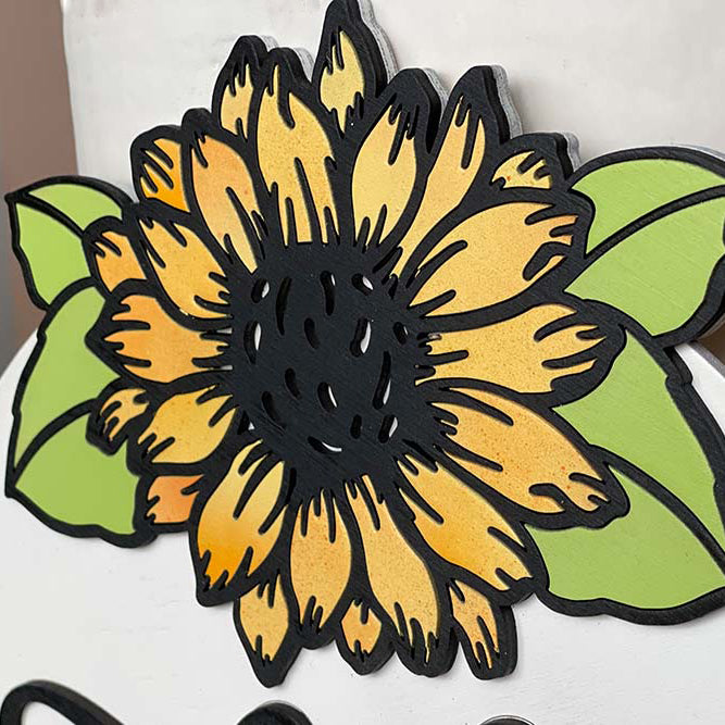 Hello Sunflower Sign