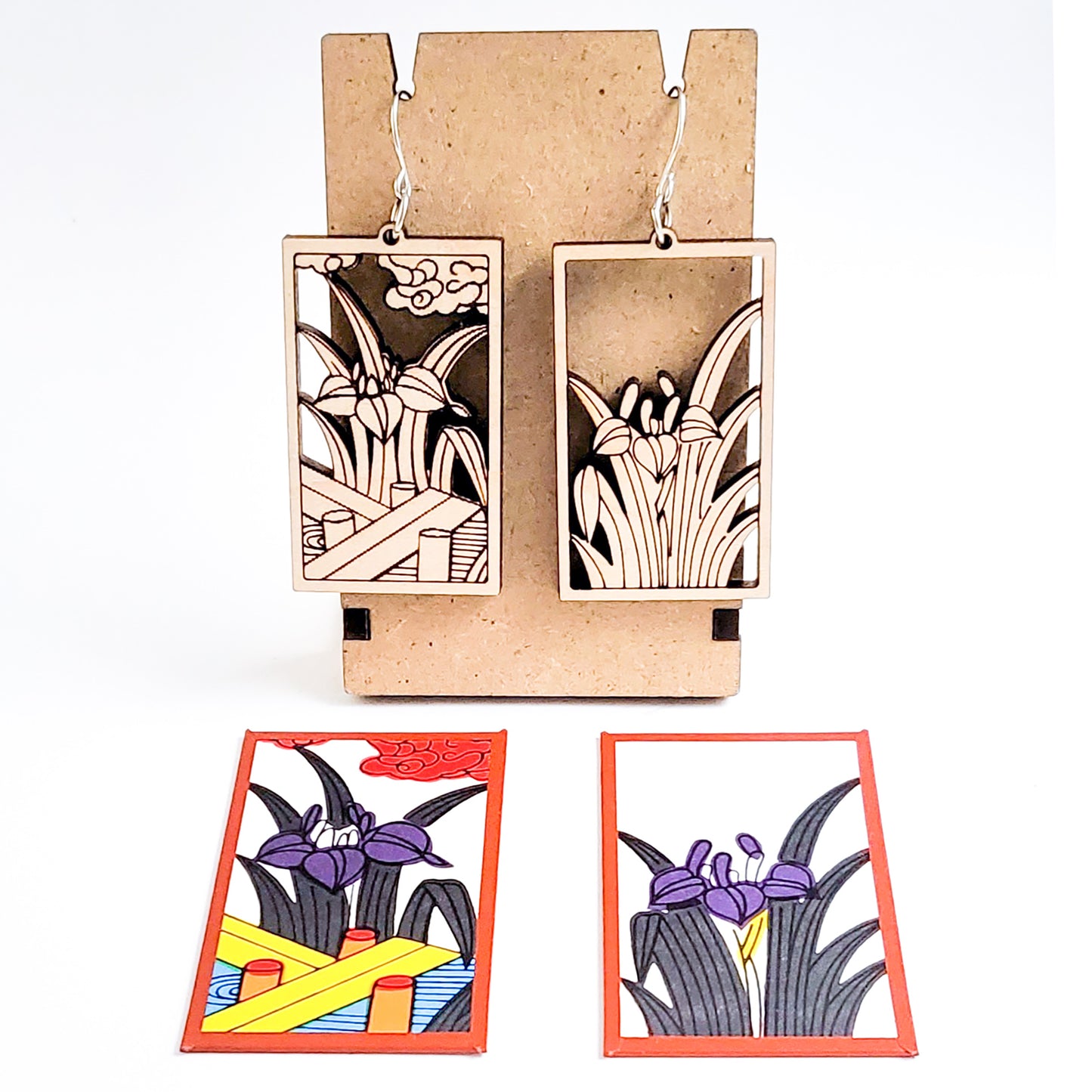Hanafuda Earrings - May 1