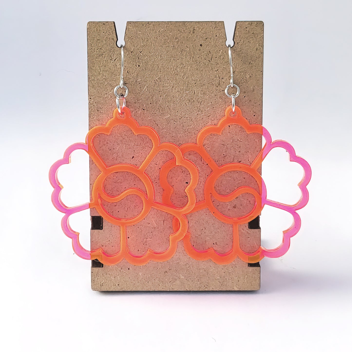 Korean Floral Dangle Earrings