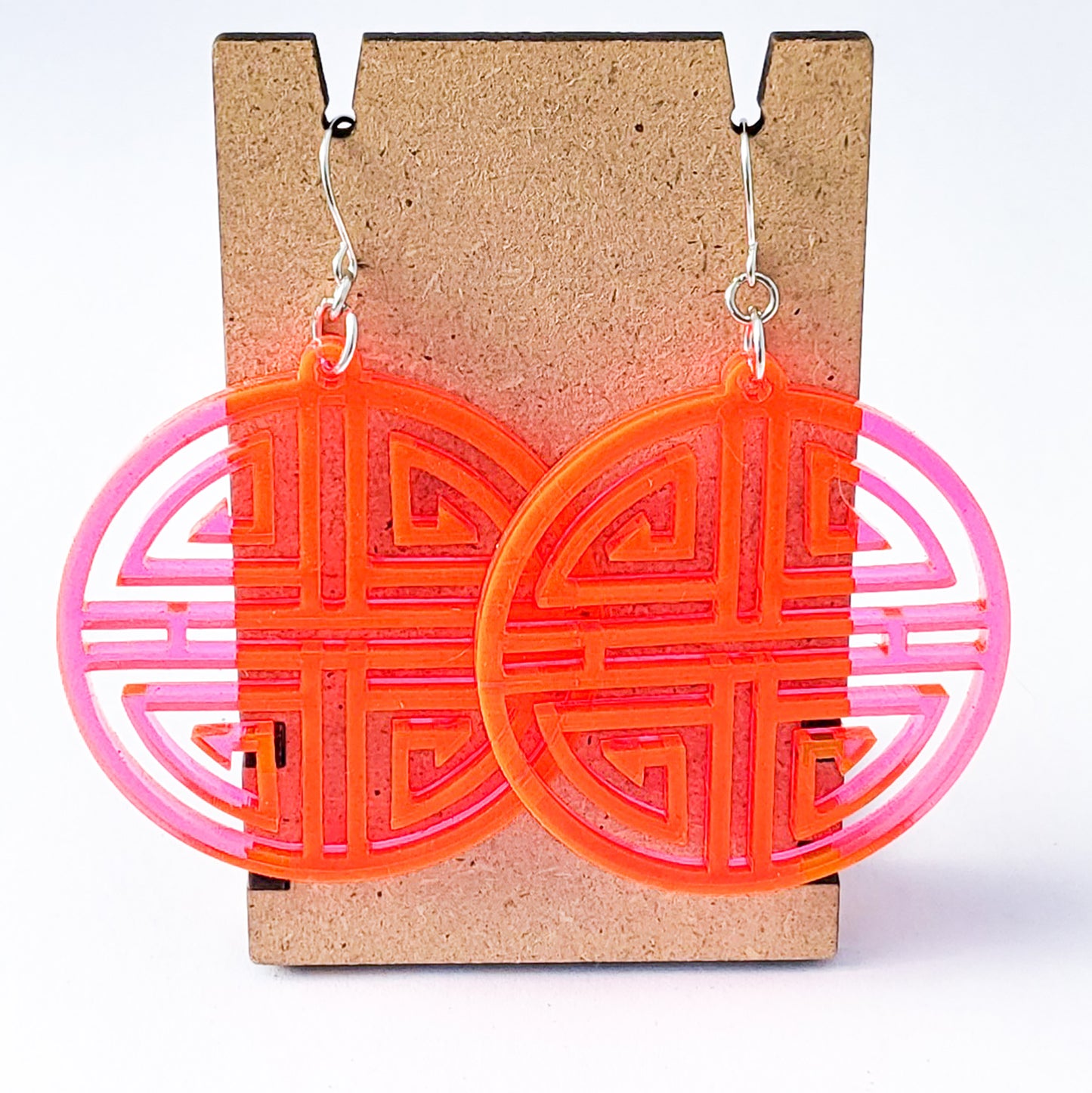 Korean Geometric Pattern Dangle Earring