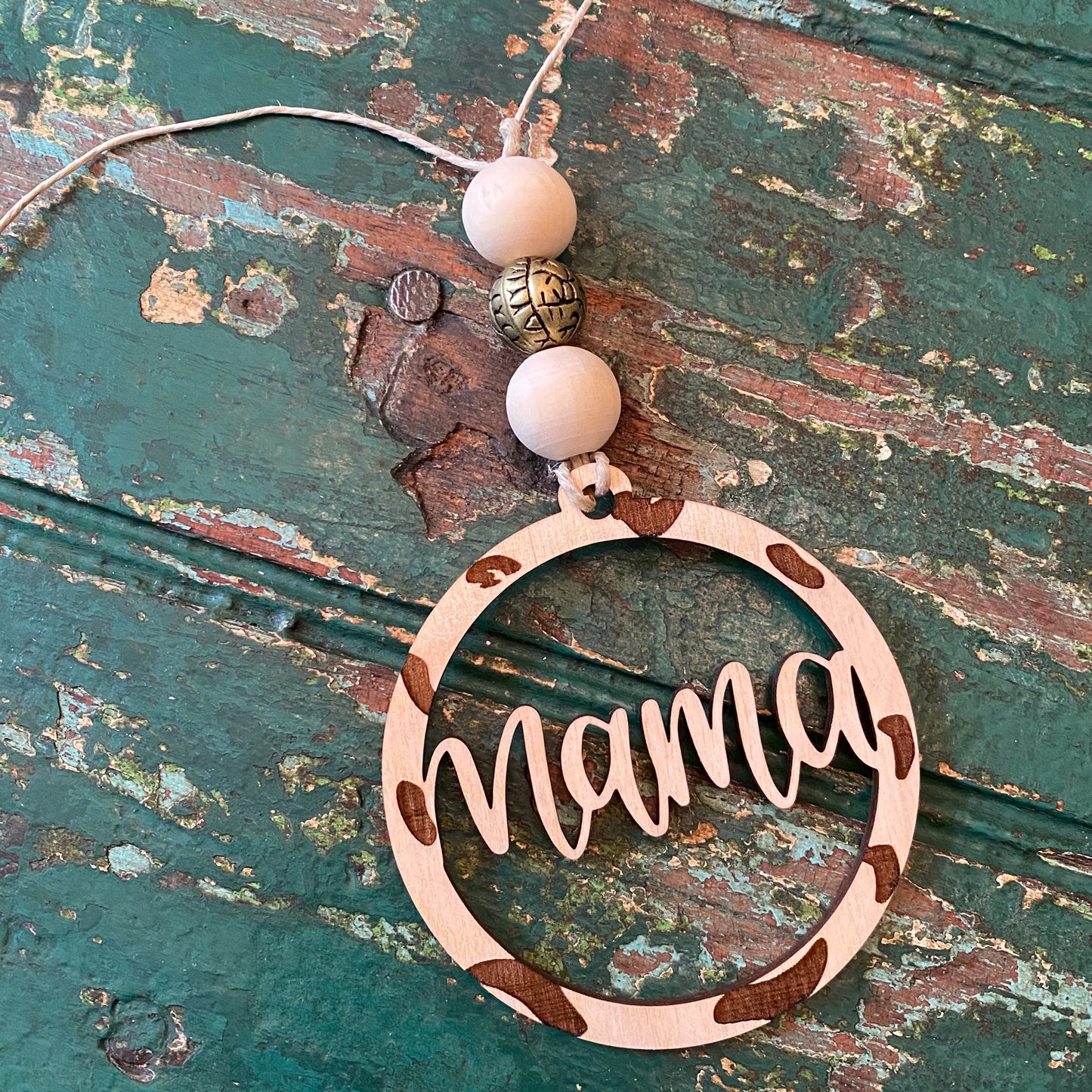 Leopard Print 'mama' Car Charm