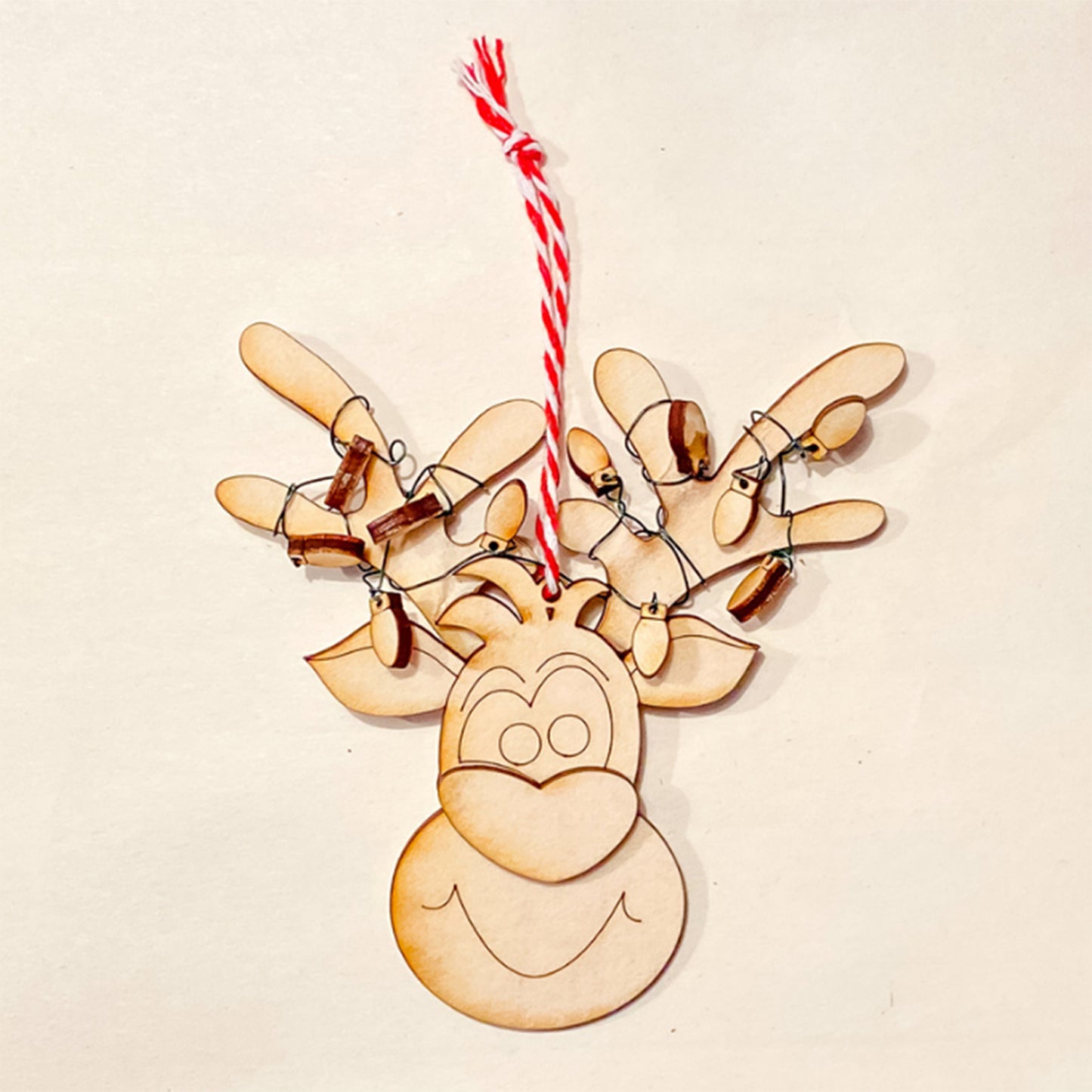 Holiday Moose with Lights Ornament