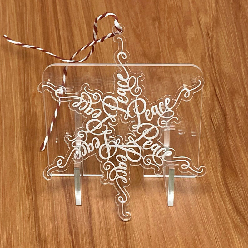 Snowflake - Peace Ornament