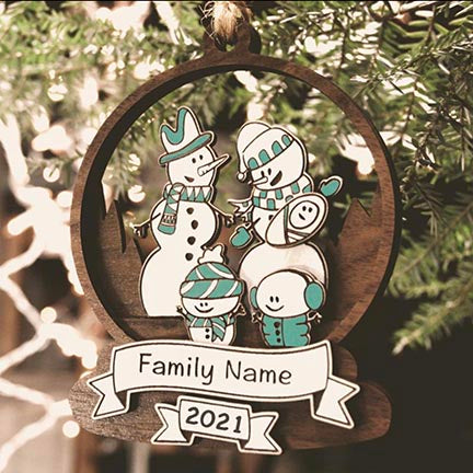 Bonus Mom Christmas Ornament Easy Cut and Score Gift – Glowforge Shop