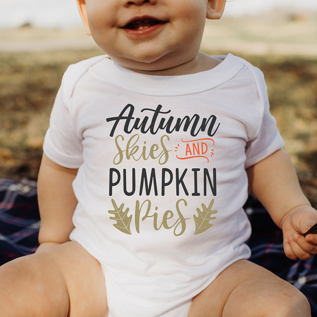 "Autumn Skies and Pumpkin Pies" Graphic
