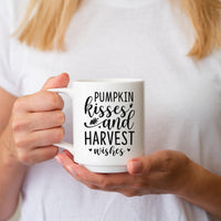 "Pumpkin Kisses And Harvest Wishes" Graphic