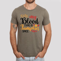 "My Blood Type Is Pumpkin Spice" Graphic