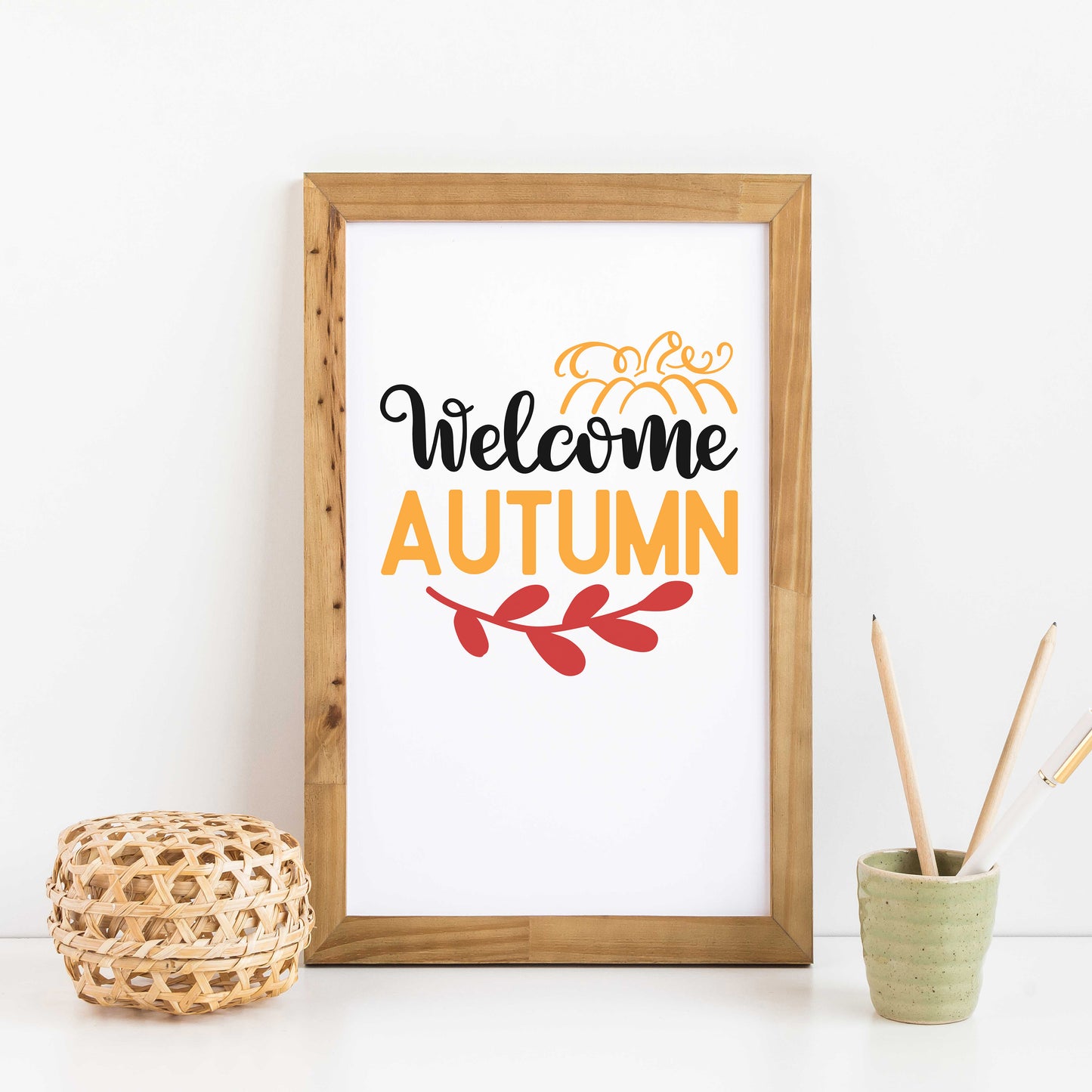 "Welcome Autumn With Pumpkin" Graphic