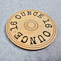 12 and 16 Ounce Shotgun Shell Coasters - Glowforge