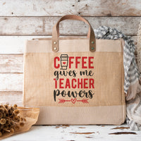"Coffee Gives Me Teacher Power" Graphic