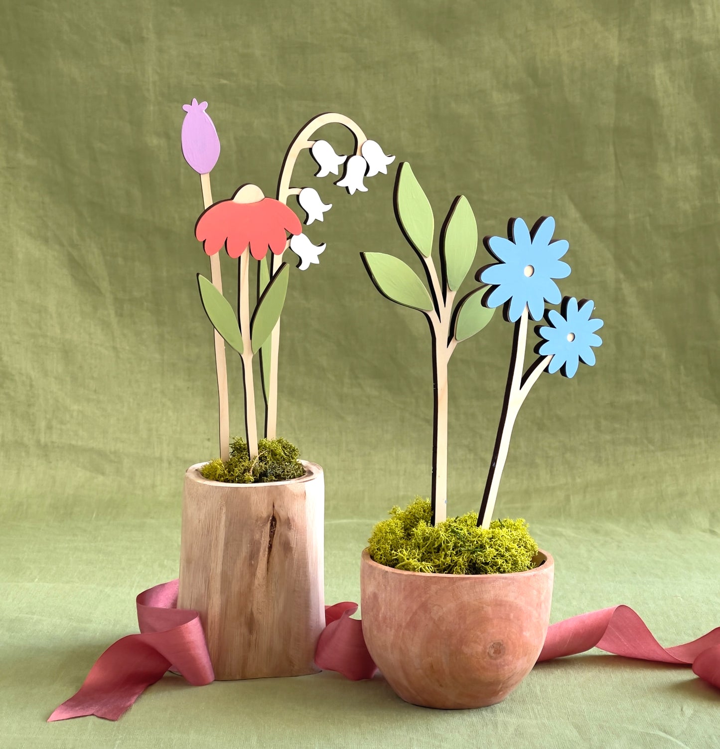 Mixed Wooden Flowers
